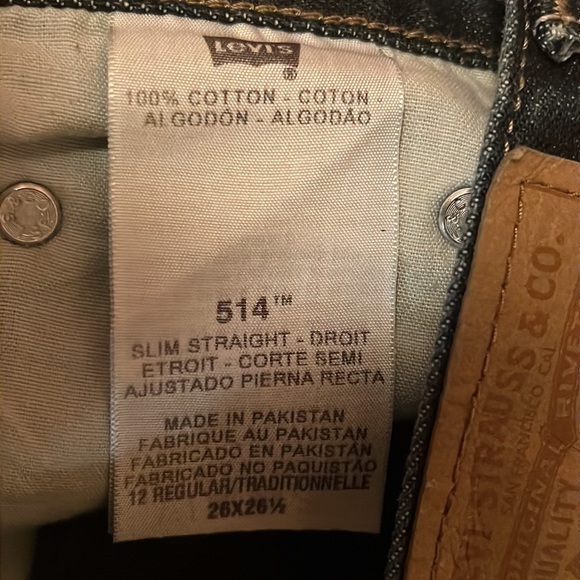 EUC Levi Red Tag 514 Slim Straight 26x26.5 - Picture 10 of 10